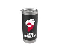 Save Greenland Map Flag Kalaallit Pro Greenlanders Stainless Steel Insulated Tumbler