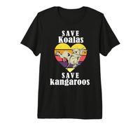 Save Kangaroos & Koalas Pray for Australia Love Retro Heart Premium T-Shirt
