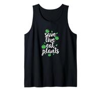 Save Lives Eat Plants Funny Vegetarian Tank Top