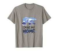 Save My Home Endangered Polar bear Climate Protection Design T-Shirt