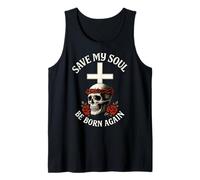 Save My Soul Be Born Again Christian Skull Cross Men Women Tank Top