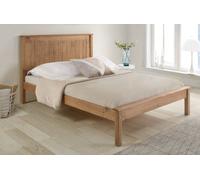 Save On Goods UK 4Ft Small Double Waxed Pine,wood,wooden Low Foot End,solid Panel Bed Frame.shaker Style