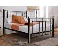 Save On Goods UK 5Ft King Size Black Nickel,traditional Antique Victorian Metal Bed Frame