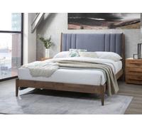 Save On Goods UK 5Ft King Size Grey Soft Velvet Fabric Upholstered And Wood Bed Frame Bedstead. Dark Grey,