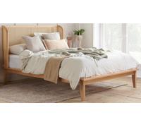 Save On Goods UK 5Ft King Size Oak And Rattan Wood Wooden Bed Frame,bedstead