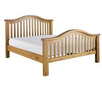 Save On Goods UK 6Ft Super King Real Oak,chunky, Curved, Solid,strong,wood Bed Frame.high Foot End Wooden Bedstead