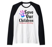 Save Our Children Shirt - End Child Trafficking T-Shirt Raglan Baseball Tee