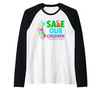Save Our Children Shirt - End Human Trafficking Raglan Baseball Tee