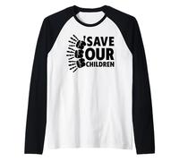 Save Our Children Shirt - End Human Trafficking Raglan Baseball Tee
