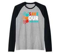 Save Our Children Shirt - End Human Trafficking Shirts Raglan Baseball Tee