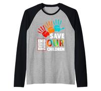 Save Our Children Shirt - End Human Trafficking Shirts Raglan Baseball Tee