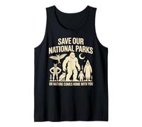 Save Our National Parks Funny Cryptid Bigfoot Mothman Tee Tank Top