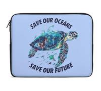 Save Our Oceans Earth Day Laptop Sleeve Bag Protective Laptop Carrying Case Cover for 10/12/13/15/17 Inch
