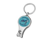 Save Our Oceans Earth Day Nail Clippers Sharp Sturdy Fingernail Cutters with Bottle Opener Keychain