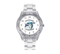 Save Our Oceans Earth Day Quartz Wrist Watch Stainless Steel Watches for Men Women Easy to Read