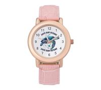 Save Our Oceans Earth Day Wrist Watches for Women Men Quartz Stainless Steel Watch Easy to Read