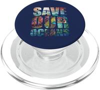 Save Our Oceans Protect Turtles Earth World Ocean Day 2024 PopSockets PopGrip for MagSafe