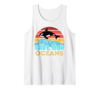 Save Our Oceans Retro Orca Whale Marine Biologists Tank Top