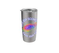 Save Our Oceans Save Our Future Tie Dye Turtle Conservation Stainless Steel Insulated Tumbler