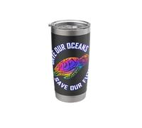 Save Our Oceans Save Our Future Tie Dye Turtle Conservation Stainless Steel Insulated Tumbler