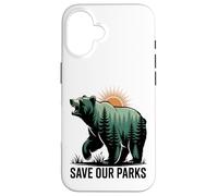 Save Our Parks Bear Forest Nature Conservation Case for iPhone 16