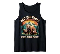 Save Our Parks Funny Wildlife Protection Nature Conservation Tank Top