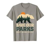 Save Our Parks Resist National Park Protect Bear Nature T-Shirt