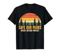 Save Our Parks Retro Nature Conservation Eco Activists T-Shirt