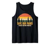 Save Our Parks Retro Nature Conservation Eco Activists Tank Top