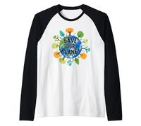 Save our Planet Cool Earth Day for kids and adult Raglan Baseball Tee