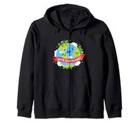 SAVE OUR PLANET Mother Earth Environmental Protection Zip Hoodie