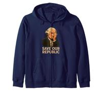 Save Our Republic George Washington Facepalm Protest Zip Hoodie