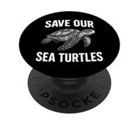 Save Our Sea Turtles Ocean Conservation Awareness Turtle PopSockets Adhesive PopGrip