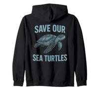 Save Our Sea Turtles Ocean Conservation Awareness Turtle Zip Hoodie
