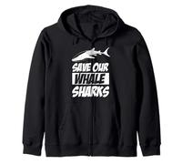 Save Our Whale Sharks - Animal, Earth Day, Protect The Seas Zip Hoodie