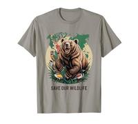 Save Our Wildlife Bear Deer Birds Forest Conservation T-Shirt