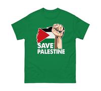 Save Palestine T-Shirt - Free Palestine Support Tee, Save Gaza Freedom Justice for Palestine Human Rights Equality Protest Unisex Gift Top (Kelly Green, 2XL)