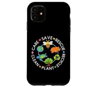 Save Rescue Recycle Clean Crayon Kids Earth Day Boys Girls Case for iPhone 11