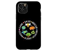 Save Rescue Recycle Clean Crayon Kids Earth Day Boys Girls Case for iPhone 11 Pro