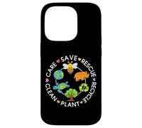 Save Rescue Recycle Clean Crayon Kids Earth Day Boys Girls Case for iPhone 14 Pro