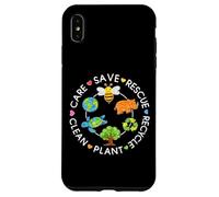 Save Rescue Recycle Clean Crayon Kids Earth Day Boys Girls Case for iPhone XS Max