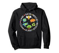 Save Rescue Recycle Clean Crayon Kids Earth Day Boys Girls Pullover Hoodie