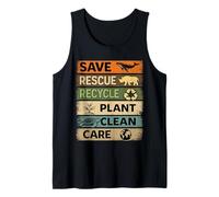 Save Rescue Recycle Plant Care Earth Day Tank Top