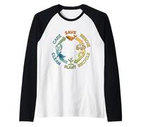 Save Rescue Recycle Plant Care Men Women Earth Day Raglan Baseball Tee