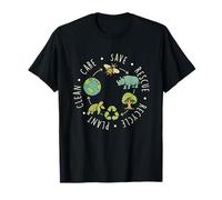 Save Rescue Recycle Plant Clean Care - Earth Day Climate T-Shirt
