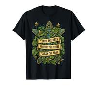 Save Sea Turtles The Bees Protect Trees Seas Nature Earth T-Shirt