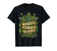 Save Sea Turtles The Bees Protect Trees Seas Nature Earth Value Graphic T-Shirt