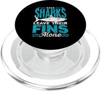 Save Sharks Leave Their Fins Alone Anti Shark Finning PopSockets PopGrip for MagSafe
