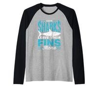 Save Sharks Leave Their Fins Alone Anti Shark Finning Raglan Baseball Tee