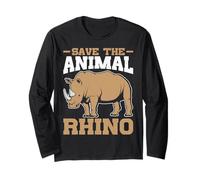 Save The Animal Rhino Long Sleeve T-Shirt